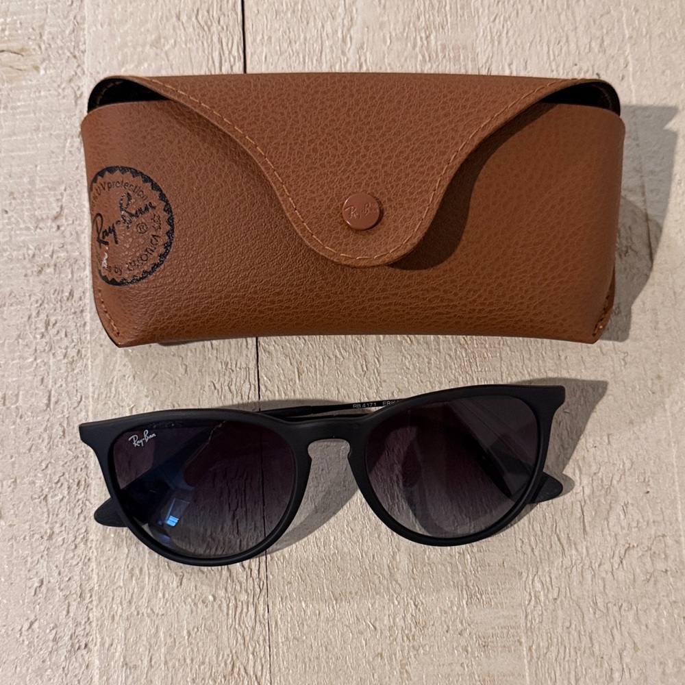 Ray-Ban Black Sunglasses with Brown Case